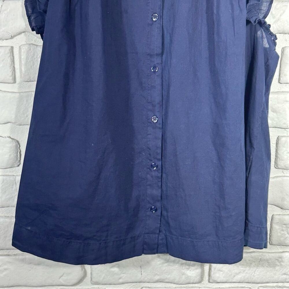 Sundry Flutter Sleeve Button Down Top Size Xs - image 6